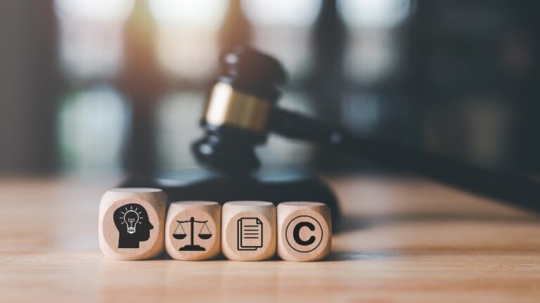 wooden blocks and judge's gavel